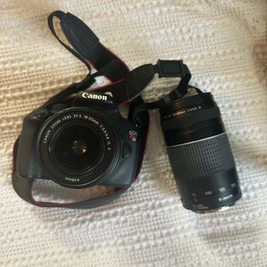 Canon Rebel T5 with 2 Lenses and Bag